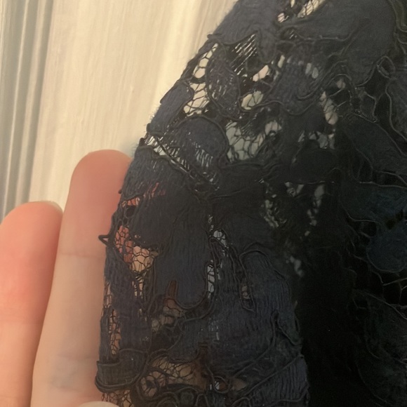 Wedding Guest Dress - Long Sleeve - Lace Silk Italian 40 - Picture 11 of 11